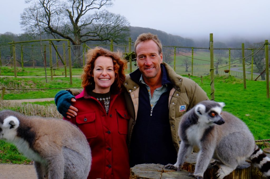 Kate Humble and Ben Fogle with Lemurs at Longleat for Animal Park